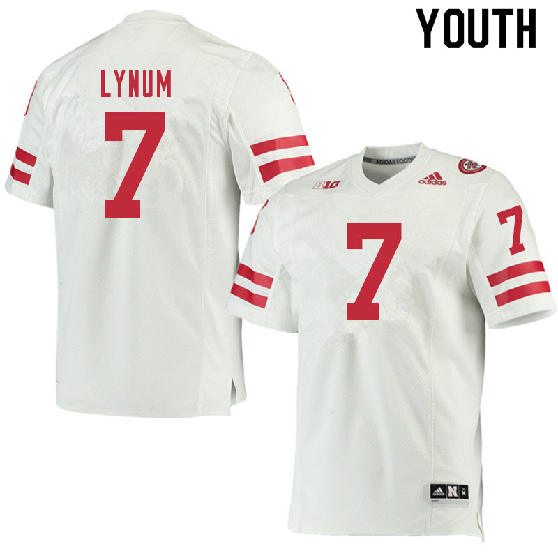 Youth #7 Tamon Lynum Nebraska Cornhuskers College Football Jerseys Sale-White